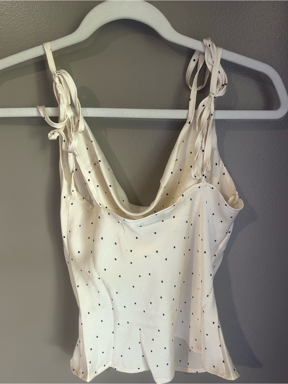 HYFVE Ivory Polka Dot Cowl Halter Camisole - Picture 7 of 7